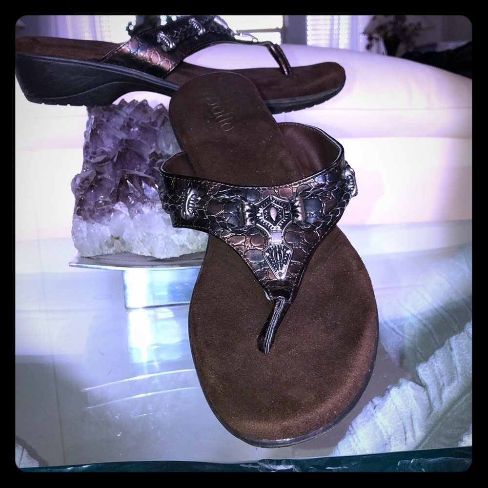 SZ 7.5 RIALTO SANDALS DEEP BROWN